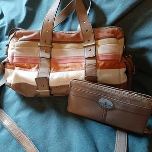 Fossil handbag & wallet